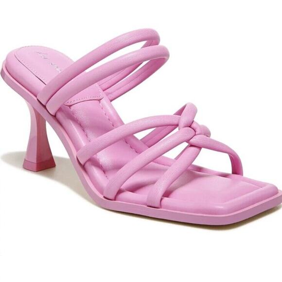 Circus Sam Edelman Pink Slip On Sandals Strappy Heels Womens 6 - Picture 1 of 9